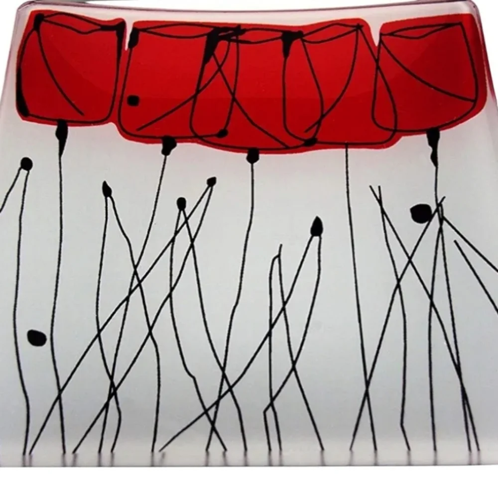 Tulip Glass Plate Serving Set (3 pc) NWT